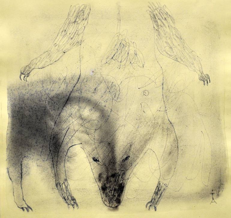Original Animal Drawing by Ida Iris 
