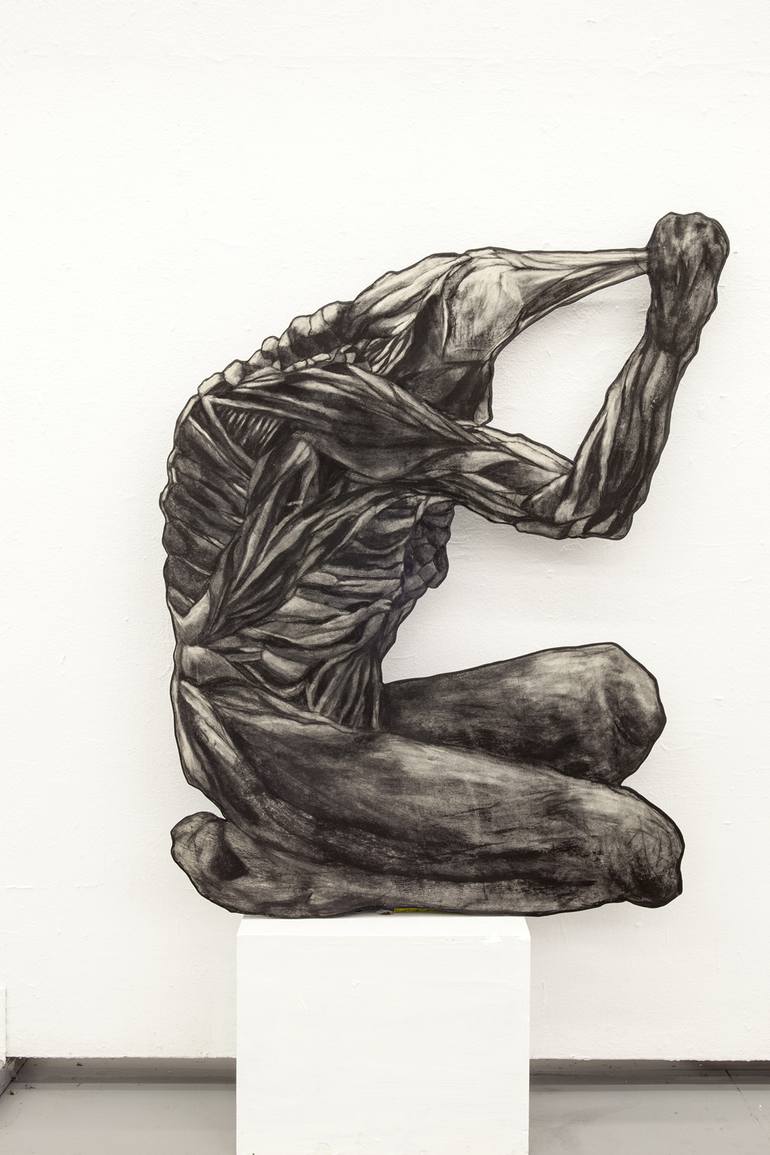 Self destruction of the body through psychological pain delivered with the image of deformity - Print