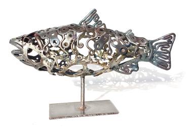 Original Figurative Fish Sculpture by Pierre Riche