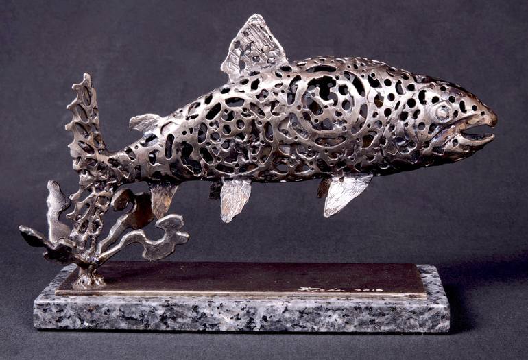 Original Fine Art Fish Sculpture by Pierre Riche