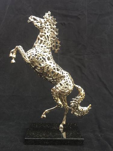 Original Abstract Expressionism Horse Sculpture by Pierre Riche
