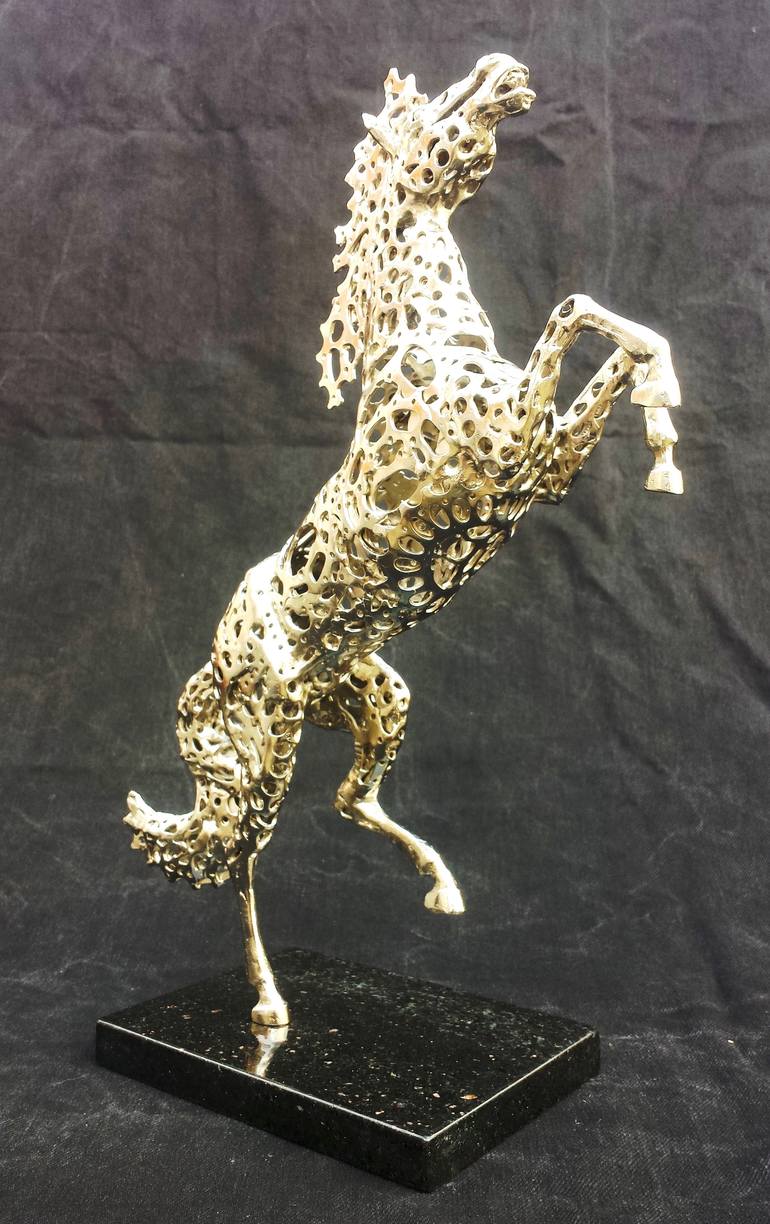 Original Abstract Expressionism Horse Sculpture by Pierre Riche