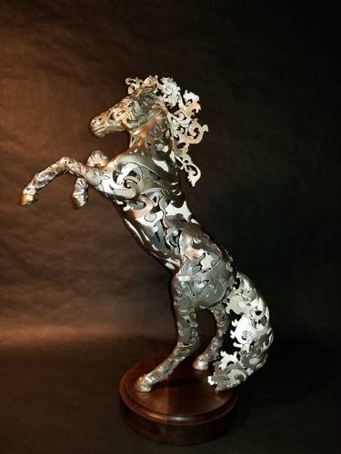 Original Figurative Horse Sculpture by Pierre Riche