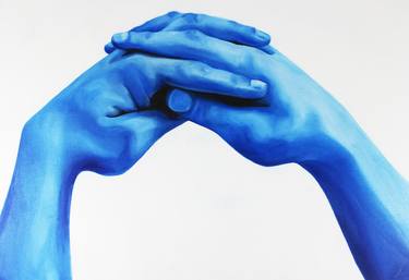 Blue hands thumb