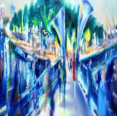 Original Abstract Cities Paintings by Nick Pike