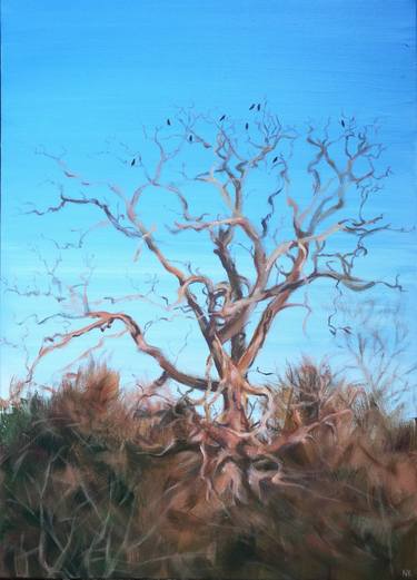 Original Surrealism Tree Paintings by Nick Pike