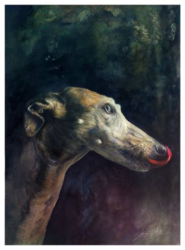 Original Dogs Painting by Juan Lobaton
