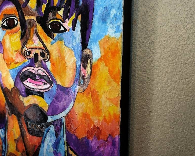Original Abstract Expressionism Portrait Painting by Angela Green