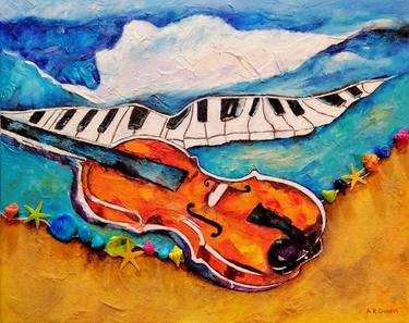 Print of Abstract Music Paintings by Angela Green