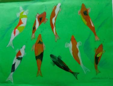 Print of Expressionism Fish Drawings by Lec Interiors