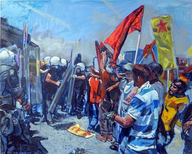 Original Realism Political Paintings by Wim Carrette