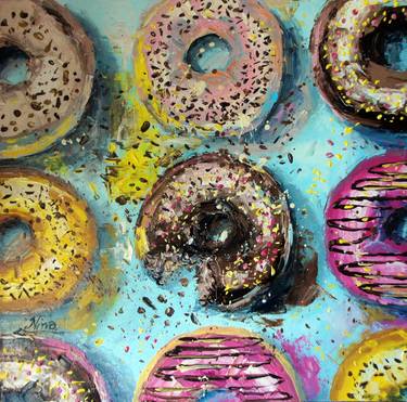 Original Abstract Expressionism Food & Drink Paintings by Nina Fabunmi