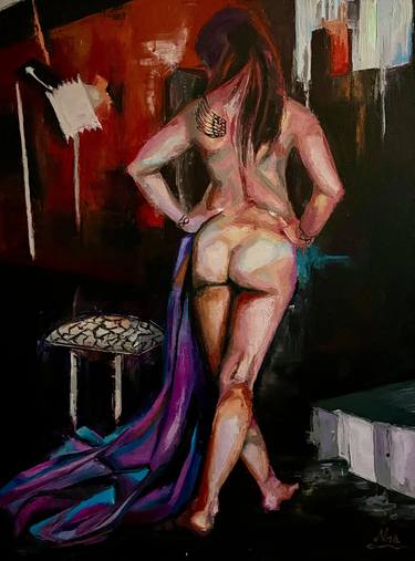 Original Expressionism Nude Paintings by Nina Fabunmi