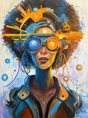 Original Contemporary Women Painting by Nina Fabunmi