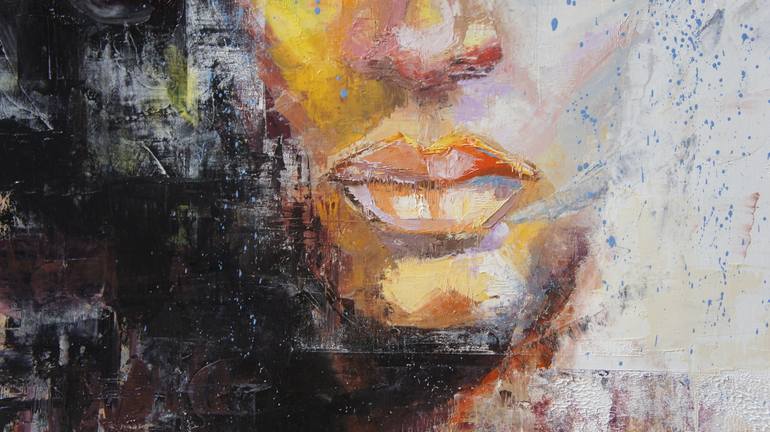 Original Portraiture People Painting by Nina Fabunmi