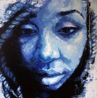 Original Abstract Expressionism Portrait Paintings by Nina Fabunmi