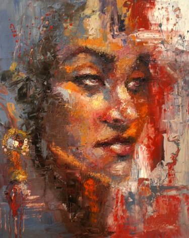 Print of Abstract Portrait Paintings by Nina Fabunmi