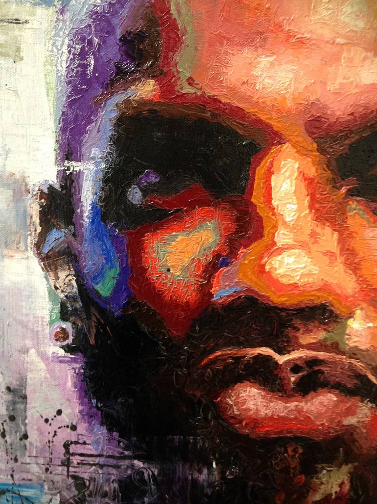 Original Abstract Expressionism People Painting by Nina Fabunmi