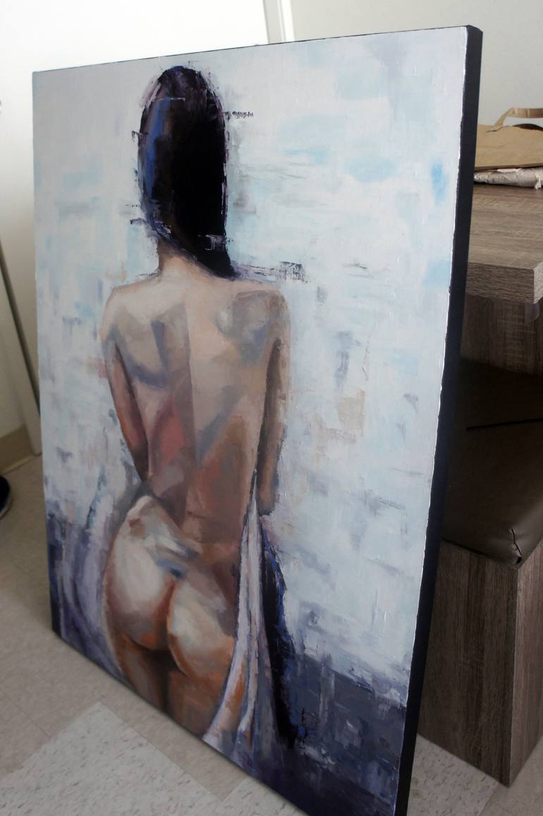 Original Figurative Nude Painting by Nina Fabunmi