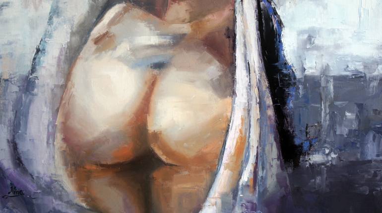 Original Figurative Nude Painting by Nina Fabunmi
