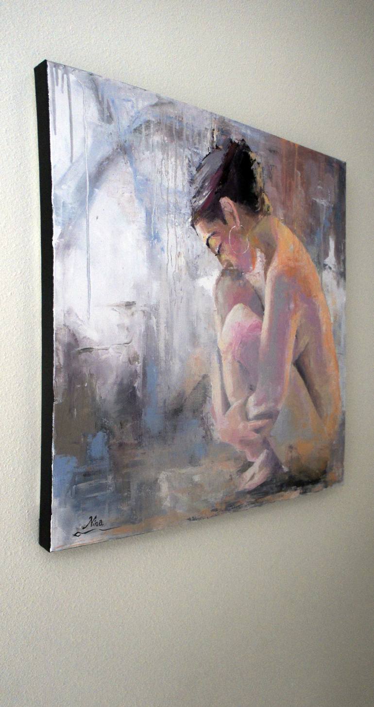 Original Expressionism Nude Painting by Nina Fabunmi