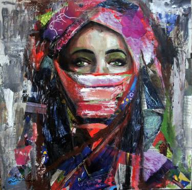 Print of Abstract Expressionism Portrait Collage by Nina Fabunmi