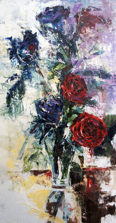 Print of Abstract Expressionism Floral Paintings by Nina Fabunmi