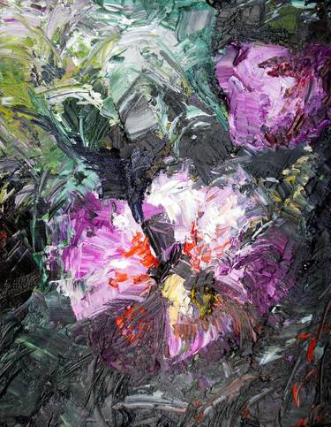 Original Abstract Expressionism Floral Paintings by Nina Fabunmi