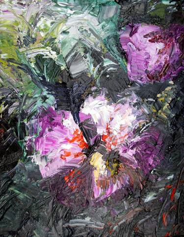 Print of Abstract Expressionism Floral Paintings by Nina Fabunmi