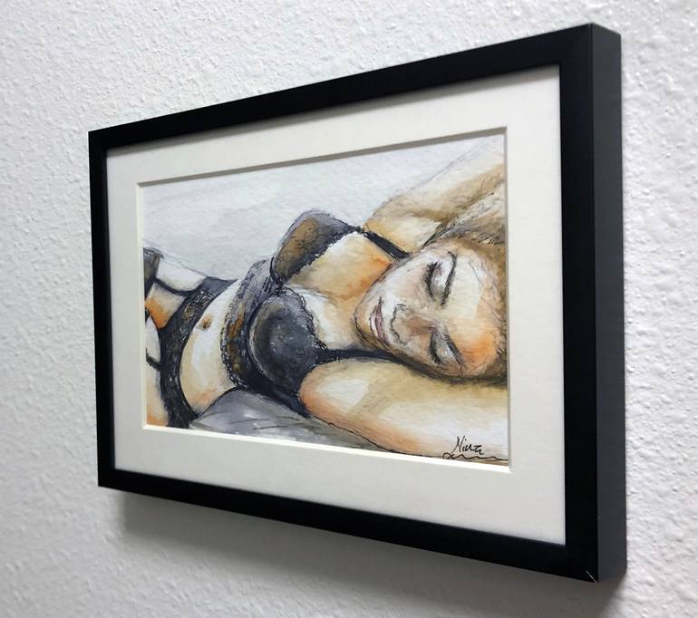 Original Figurative Women Painting by Nina Fabunmi