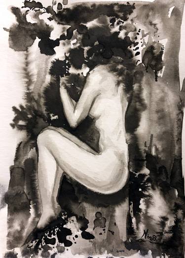 Print of Nude Paintings by Nina Fabunmi