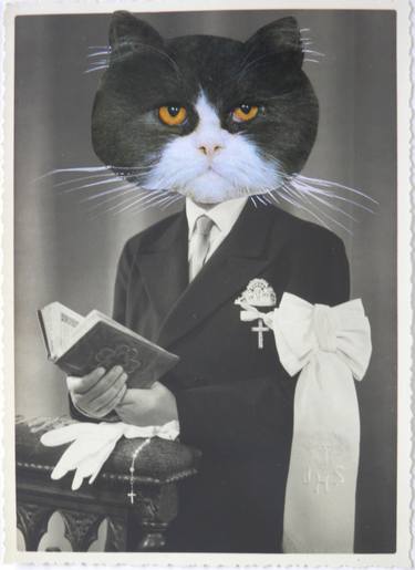 Print of Figurative Cats Collage by Marge Gueny