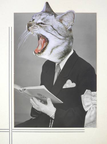 Print of Figurative Cats Collage by Marge Gueny