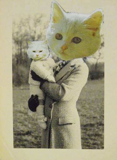 Print of Figurative Cats Collage by Marge Gueny