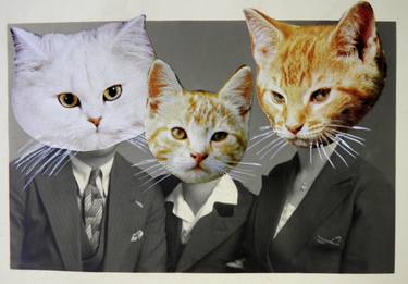 Print of Cats Collage by Marge Gueny