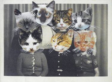 Print of Illustration Cats Collage by Marge Gueny
