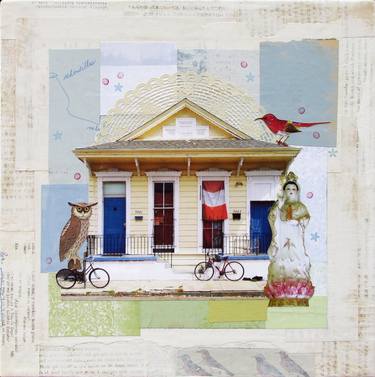 Original Street Art Architecture Collage by bobbi studstill