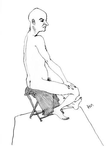 Print of Minimalism Nude Drawings by Robin Ann Meyer