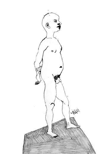 Original Figurative Men Drawings by Robin Ann Meyer