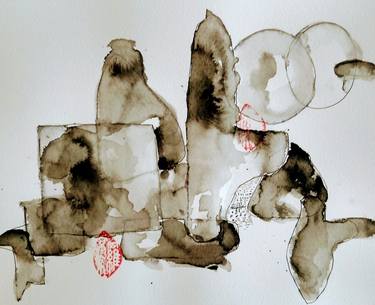 Original Abstract Expressionism Calligraphy Paintings by jingjing Luo