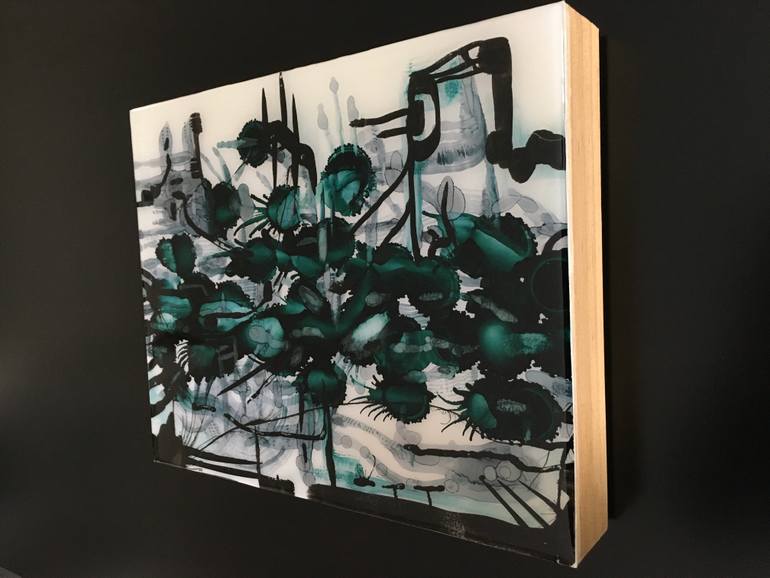 Original Abstract Expressionism Abstract Painting by David D Ybanez