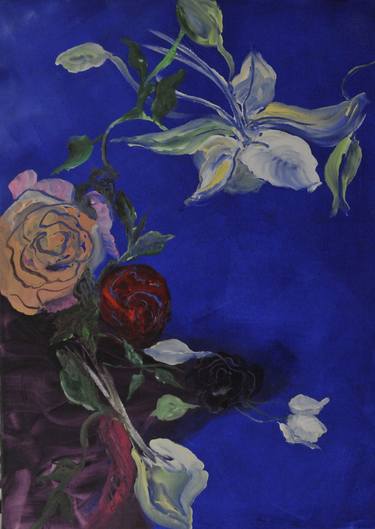 Original Abstract Floral Paintings by tineke storteboom