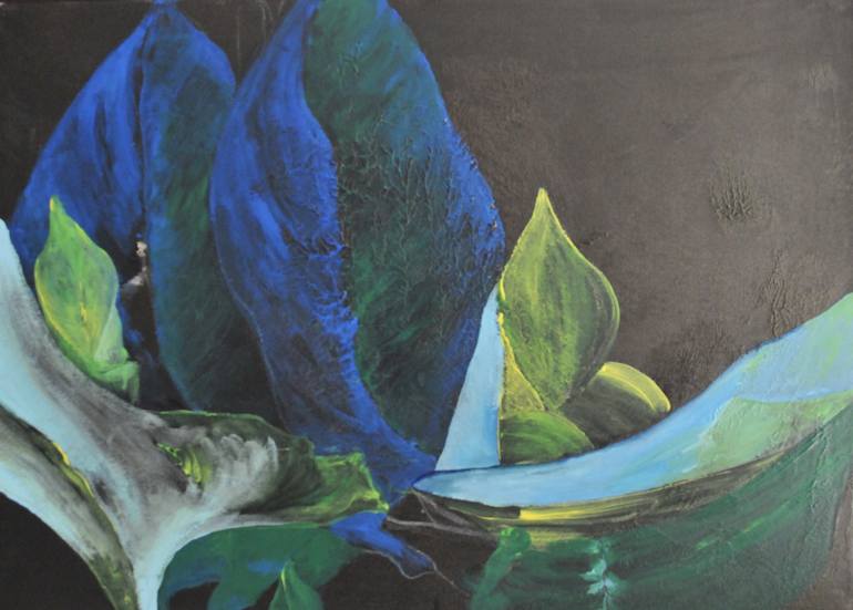 Original Abstract Floral Paintings by Tineke Storteboom