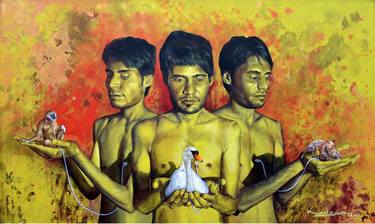 Original Figurative Love Paintings by Kunal Jain