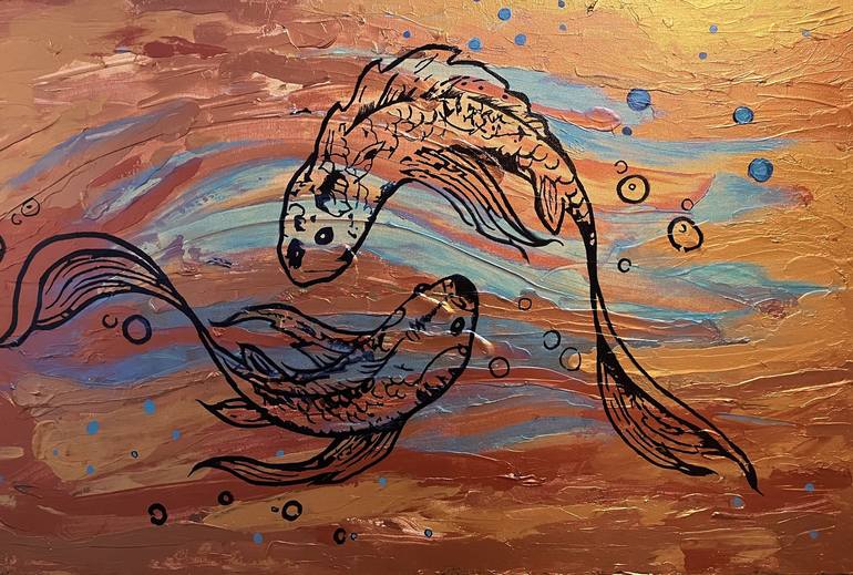 The Pisces Painting by Edina Kurjakovic Saatchi Art