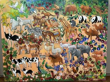 Original Figurative Animal Painting by Sook-Hee Lee