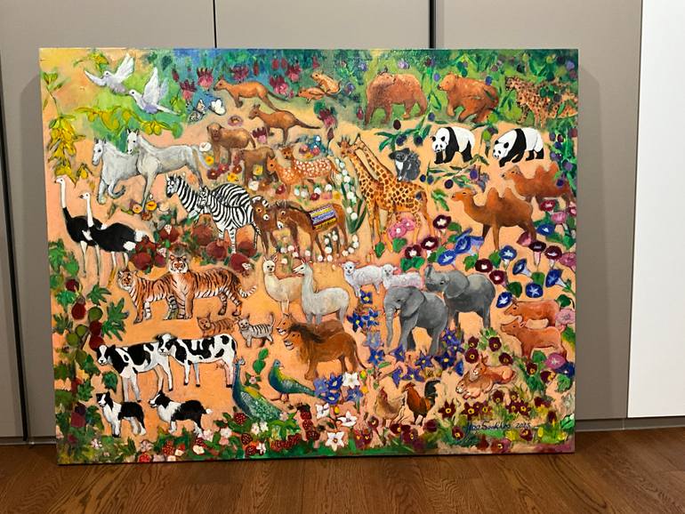 Original Figurative Animal Painting by Sook-Hee Lee