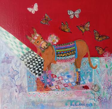 Original Figurative Animal Painting by Sook-Hee Lee