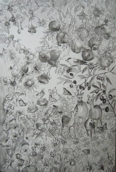 Print of Figurative Garden Drawings by Sook-hee Lee