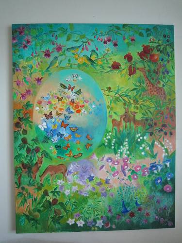 Original Fine Art Garden Paintings by Sook-hee Lee